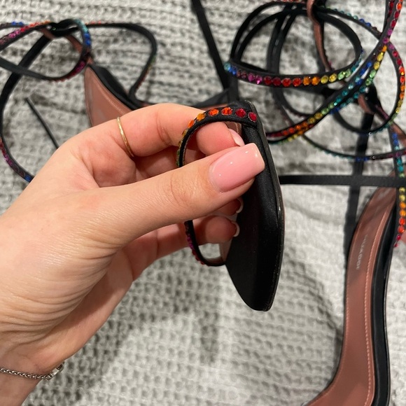 🔥SEND OFFERS🔥 Amina Muaddi x AWGE LSD embellished satin sandals​​ - Picture 16 of 16